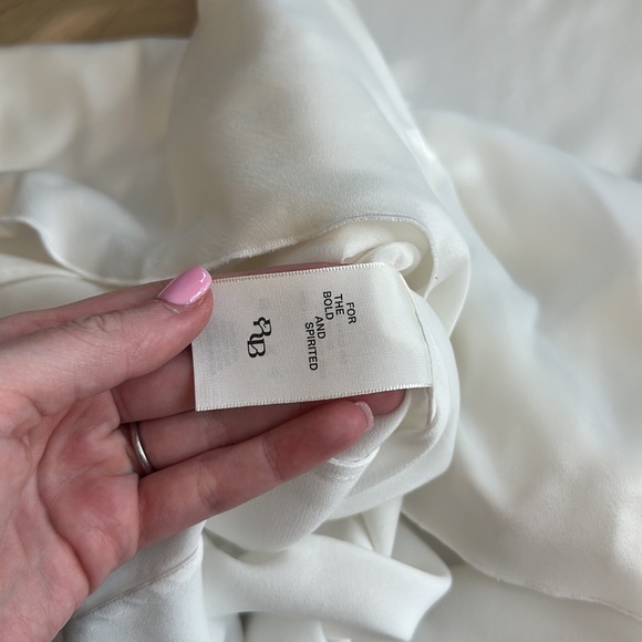 Rat and boa Ophelia dress in white with gold chains. Worn once. - Picture 7 of 8